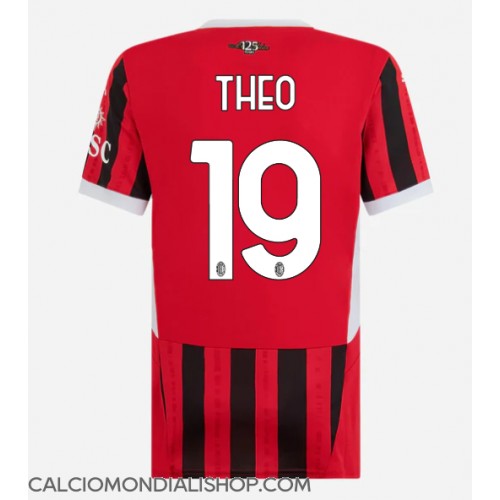 Maglie da calcio AC Milan Theo Hernandez #19 Prima Maglia Femminile 2024-25 Manica Corta